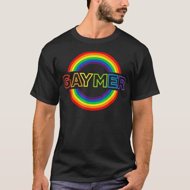 Gaymer Gamer Orgullo gay camiseta LGBT Lesbiana Ra (Anverso)