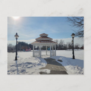 Gazebo de invierno Taylor Michigan Tarjeta postal