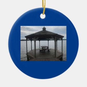 "GAZEBO EN EL LAGO" ORNAMENTO CERAMICO