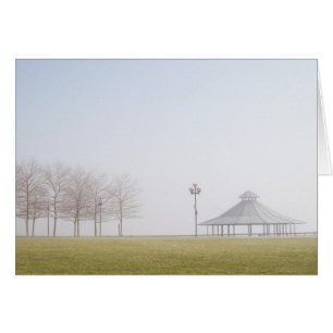 Gazebo en un día de invierno polvoriento