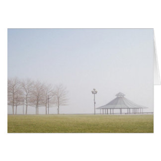 Gazebo en un día de invierno polvoriento