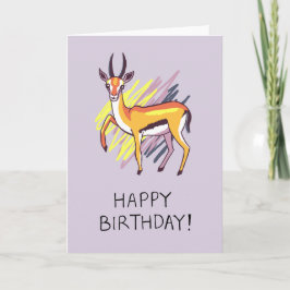 Gazela de Thomson dibujando tarjeta de cumpleaños 