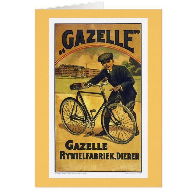 Gazelle Cycles Vintage Bicycle Poster (Frente)