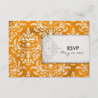 GC | Erika Vintage Turquoise Damask RSVP Golden Me
