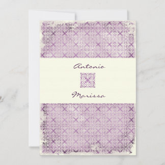 GC| INVITACIÓN ELEGANTE DE PURPLE VINTAGE