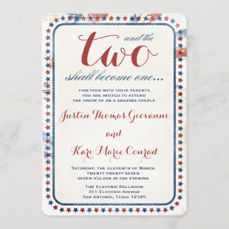 GC Toda la invitación del Boda blanco rojo estadou