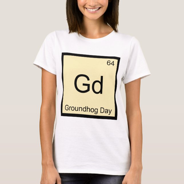 Gd - camiseta del símbolo del elemento de la (Anverso)