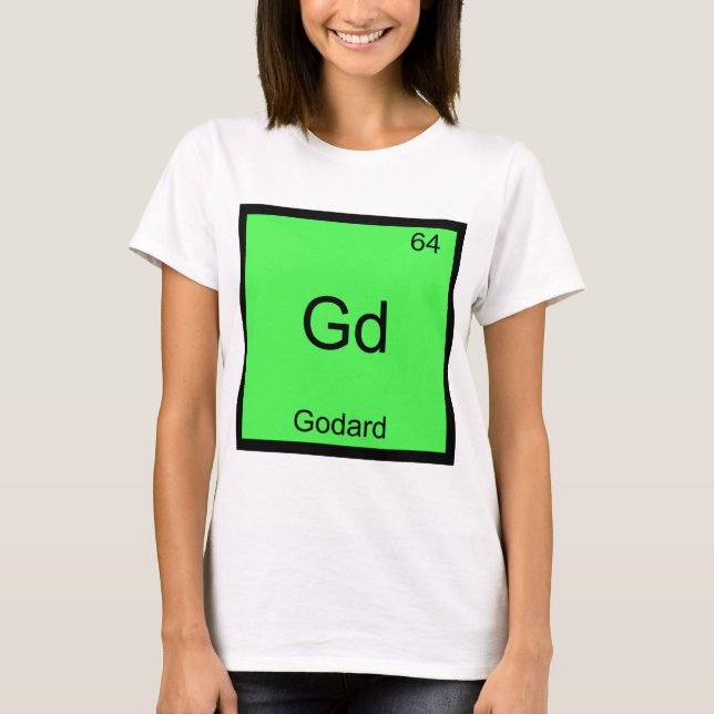 Gd - Godard Camiseta de Elemento Simbólico de Quím (Anverso)