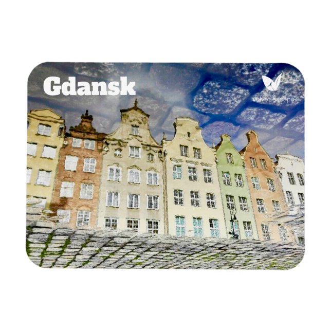 Gdansk, Polonia - imán por la fuga de terciopelo (Horizontal)