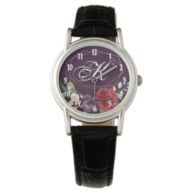 Ge de oro para Rosas púrpura de reloj de pulsera p (Anverso)