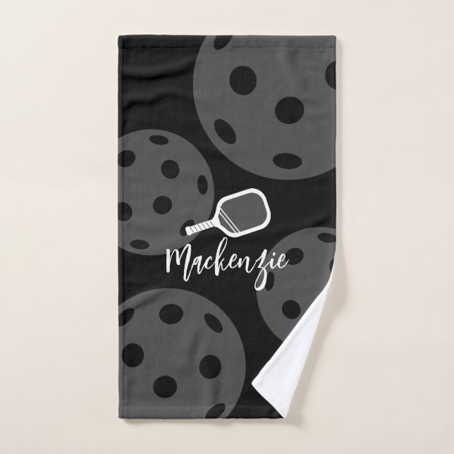 Gear negro gris negro personalizado de bolas (Toalla de mano)
