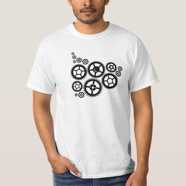 Gearpunk - una camisa del engranaje del steampunk (Anverso)