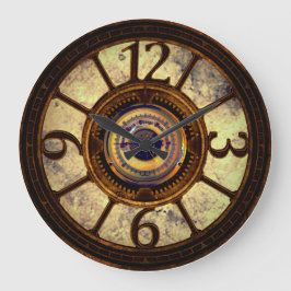 Gears Steampunk - Cobre - Reloj de pared redonda