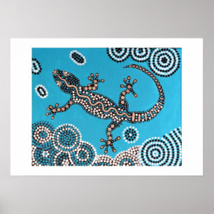 Gecko de arte aborigen