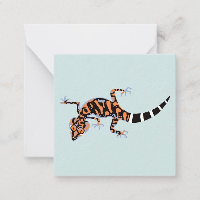 Gecko de tierra de Kuroiwa - tarjeta de animanote  (Anverso)