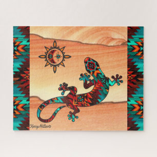 Gecko Lizard Y El Rompecabezas Del Sol