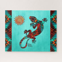 Gecko Lizard Y El Rompecabezas Del Sol