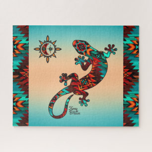 Gecko Lizard Y El Rompecabezas Del Sol