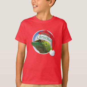 Gecko navidades - Camiseta básica de las manos de 