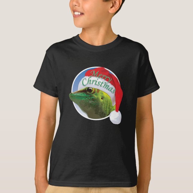 Gecko navidades - Camiseta básica de las manos de  (Anverso)