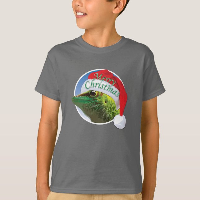 Gecko navidades - Camiseta básica de las manos de  (Anverso)