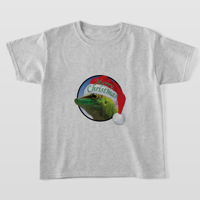 Gecko navidades - Camiseta básica para niños (Distribución)