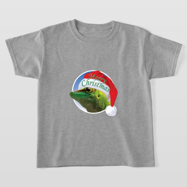 Gecko navidades - Camiseta básica para niños (Distribución)