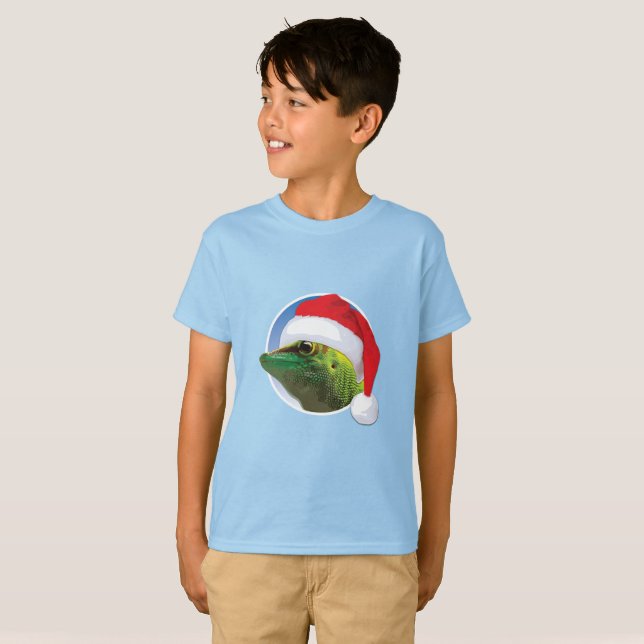 Gecko navidades - Camiseta básica para niños (Anverso completo)