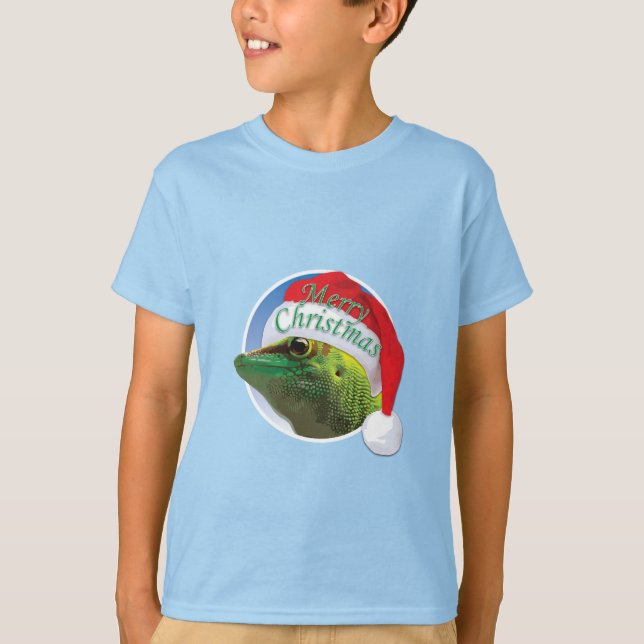 Gecko navidades - Camiseta básica para niños (Anverso)