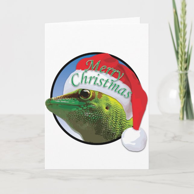 Gecko navidades - Tarjeta de felicitación, Estánda (Anverso)