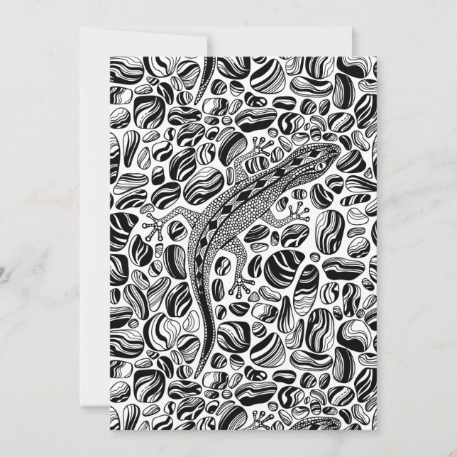 Gecko y guijarros (Anverso)