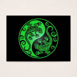 Geckos verdes y negros de Yin Yang