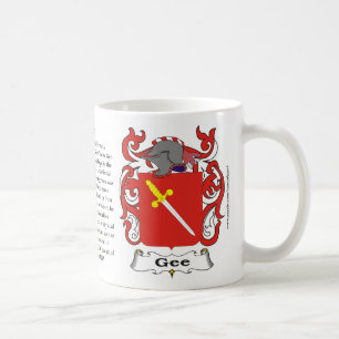 Gee taza del escudo de armas de la familia
