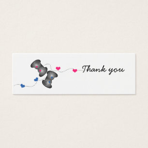 Geeky Gamer Boda Gracias Mini Tarjetas