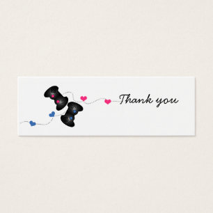 Geeky Gamer Gracias Mini Tarjetas Oscuras (Azul/Ro