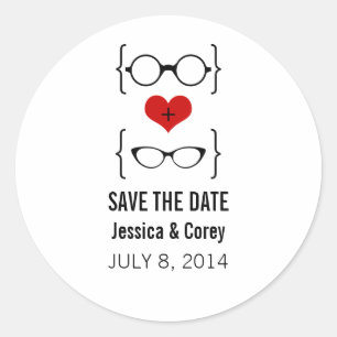 Geeky Glasses Salven a los Pegatinas de fechas