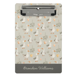 Geese acuarela - Personalizable Mini Portapapeles
