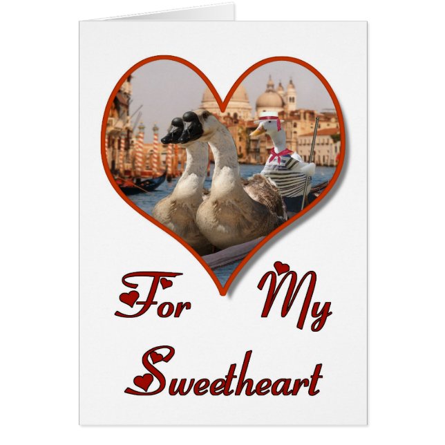 Geese en una romántica carrera en Gondola (Frente)