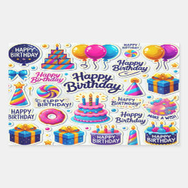 Geft pegatinas feliz cumpleaños