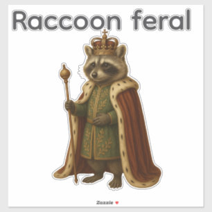 Geft Pegatinas Raccoon feral