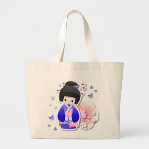Geisha Doll japonés - Bolsa serie azul