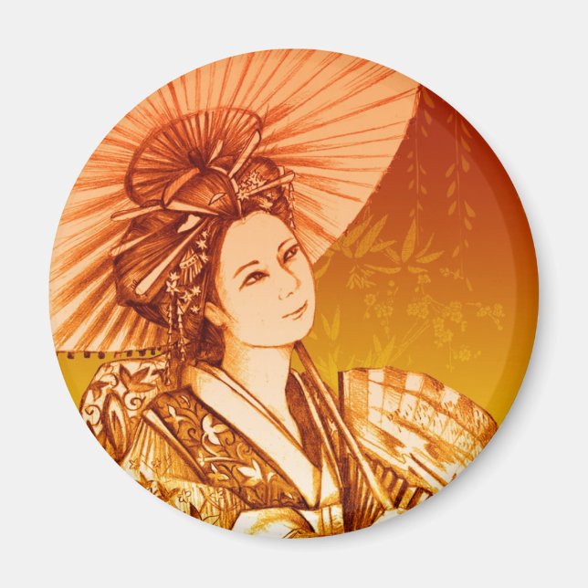 Geisha Parasol Imán (Frente)