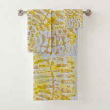 Gelli Printed Golden Leaves