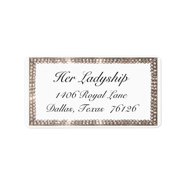 Gema de una etiqueta de dirección (Frente)