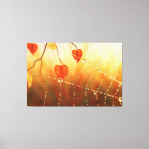 Gemas de una impresión de lona de otoño