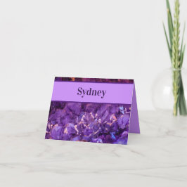 Gemas púrpura Gracias Nota