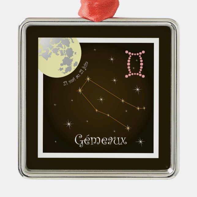 Gémeaux 21 au 21 Mai juin ornamento (Frente)