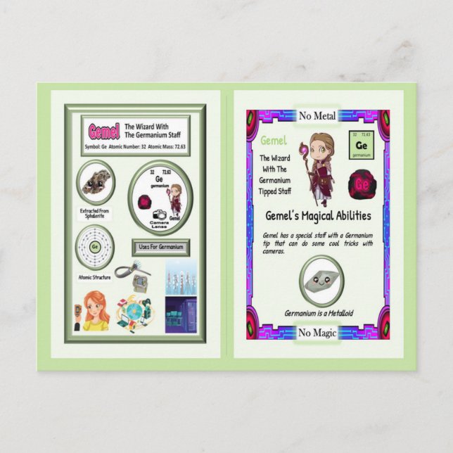 Gemel - Tarjeta de comercio de germanio (Anverso)