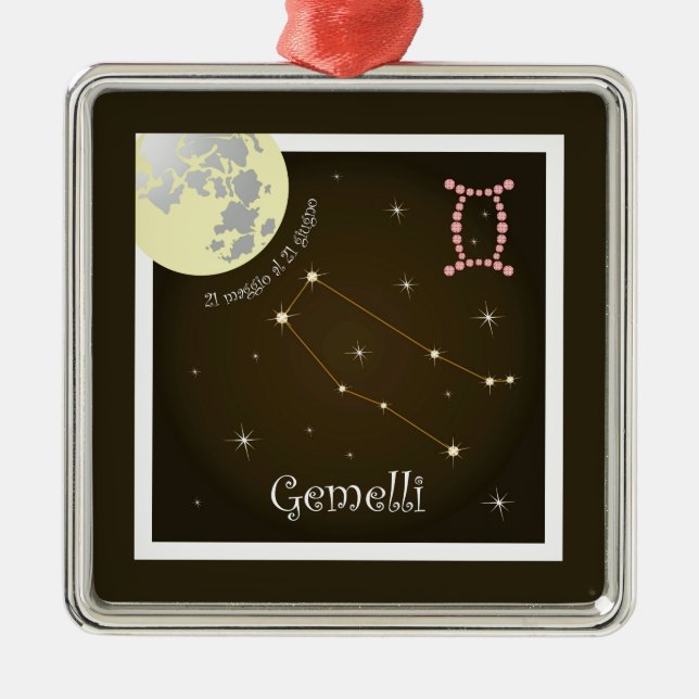 Gemelli 21 al 21 maggio giugno ornamento (Frente)