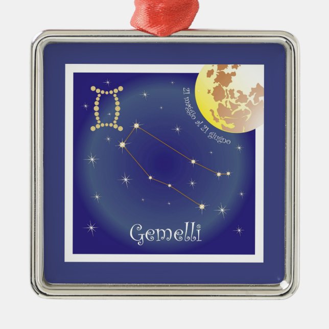 Gemelli 21 maggio al 21 giugno ornamento (Frente)